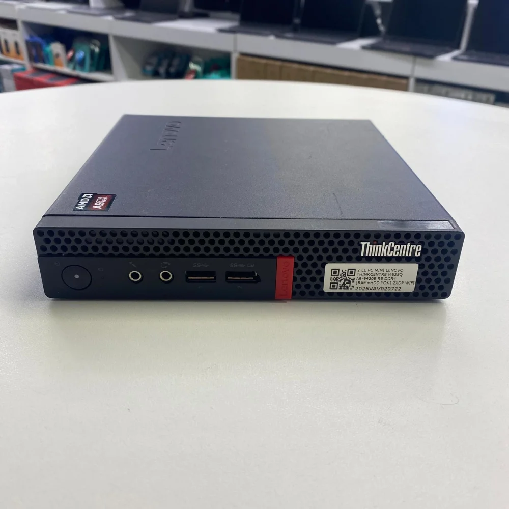 2.EL PC MİNİ LENOVO ThinkCentre M625Q A9-9420E R5 DDR4 (RAM+HDD YOK) 2XDP WİFİ