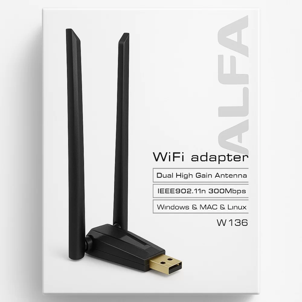 USB WIFI ADAPTER Çift Antan ALFA W136