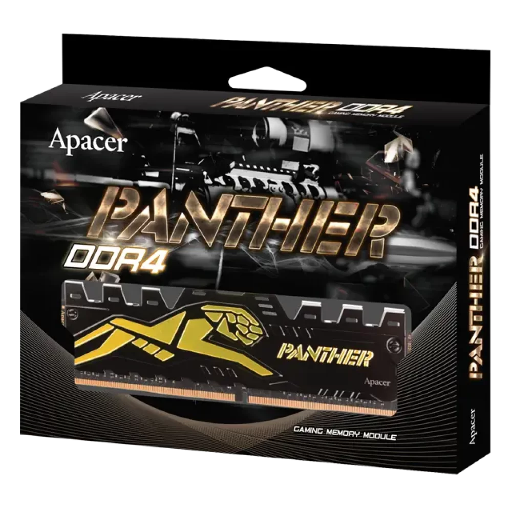 Apacer Panther Black-Gold 8GB (1x8GB) 3200MHz CL16 DDR4 Gaming Ram