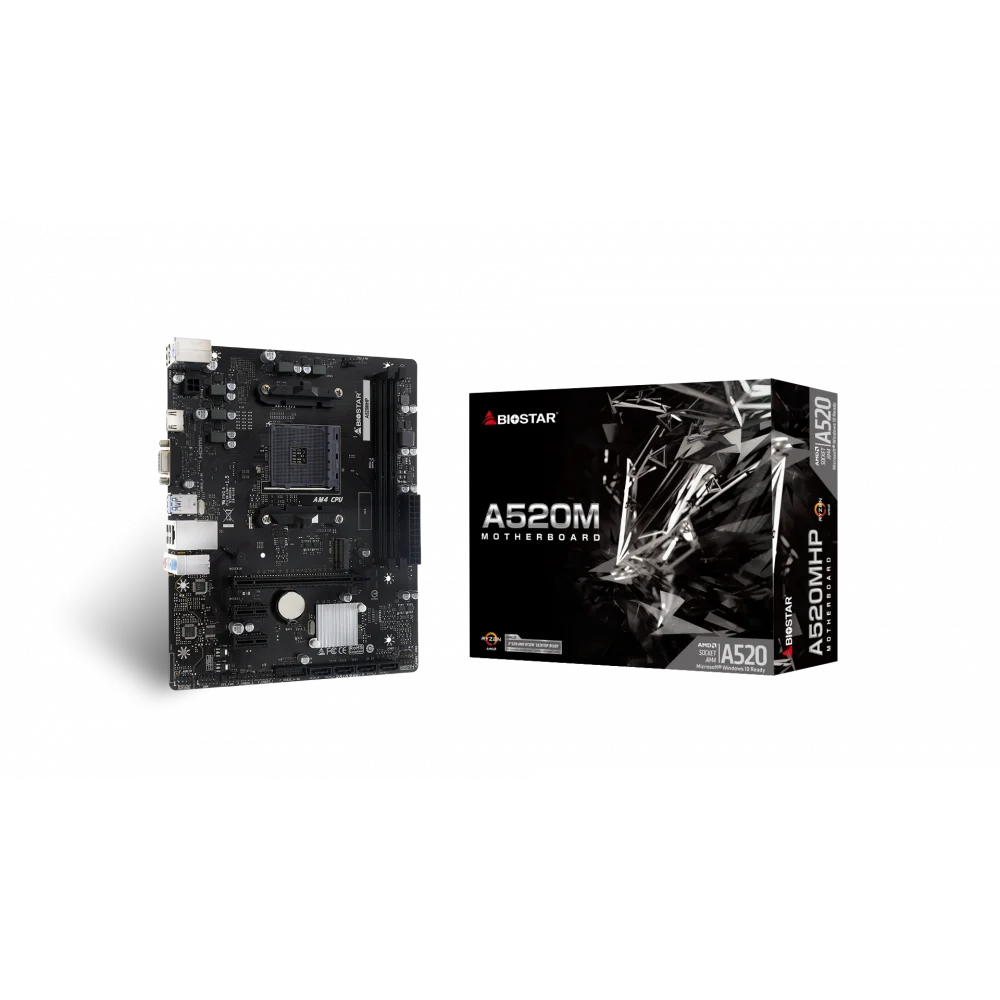 Biostar A520mhp Amd Am4 Ddr4 4400 Hdmı Vga M2 Matx