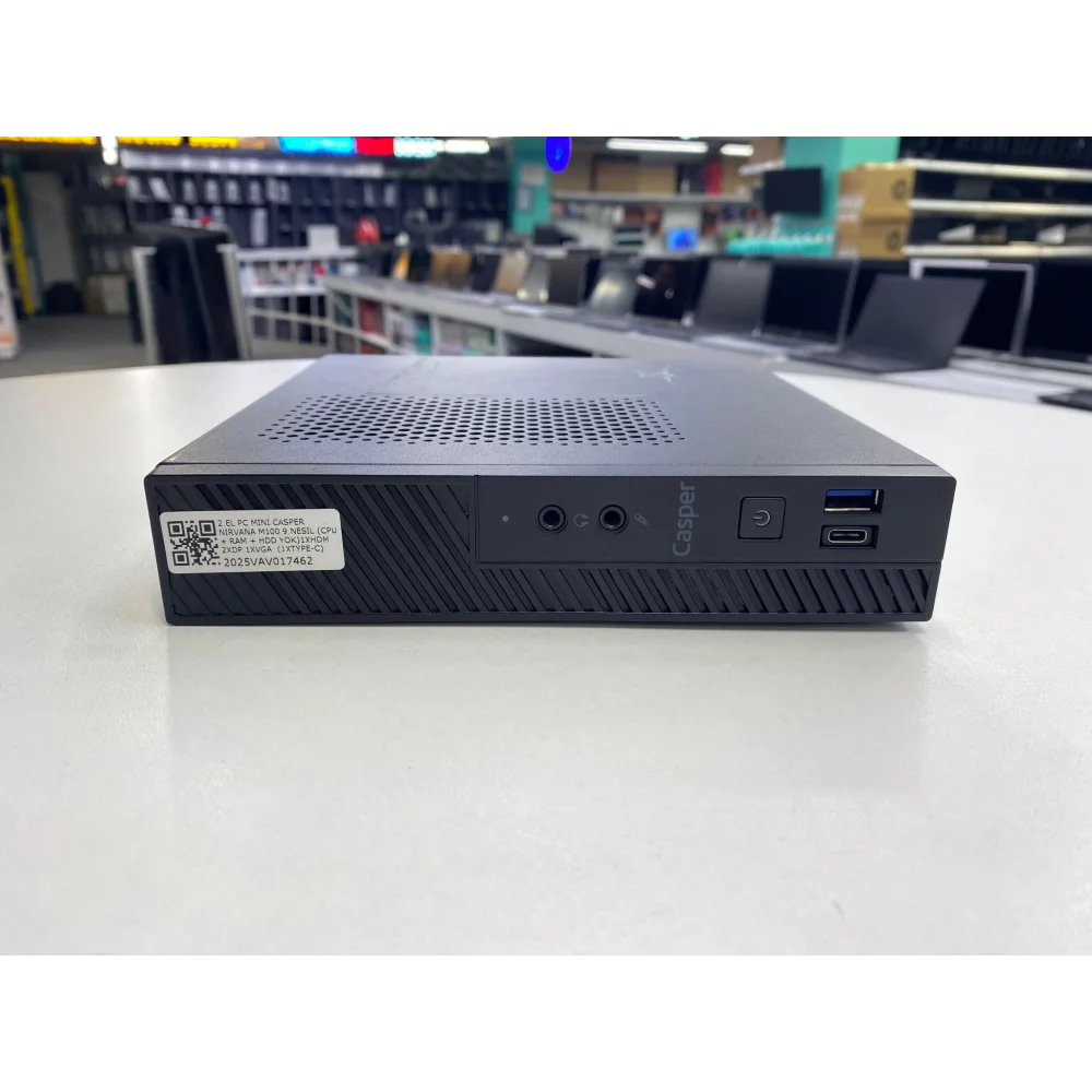 CASPER Nirvana M100 9.NESİL (CPU + RAM + HDD YOK)1XHDM 2XDP 1XVGA  (1XTYPE-C) 2.EL Mini PC