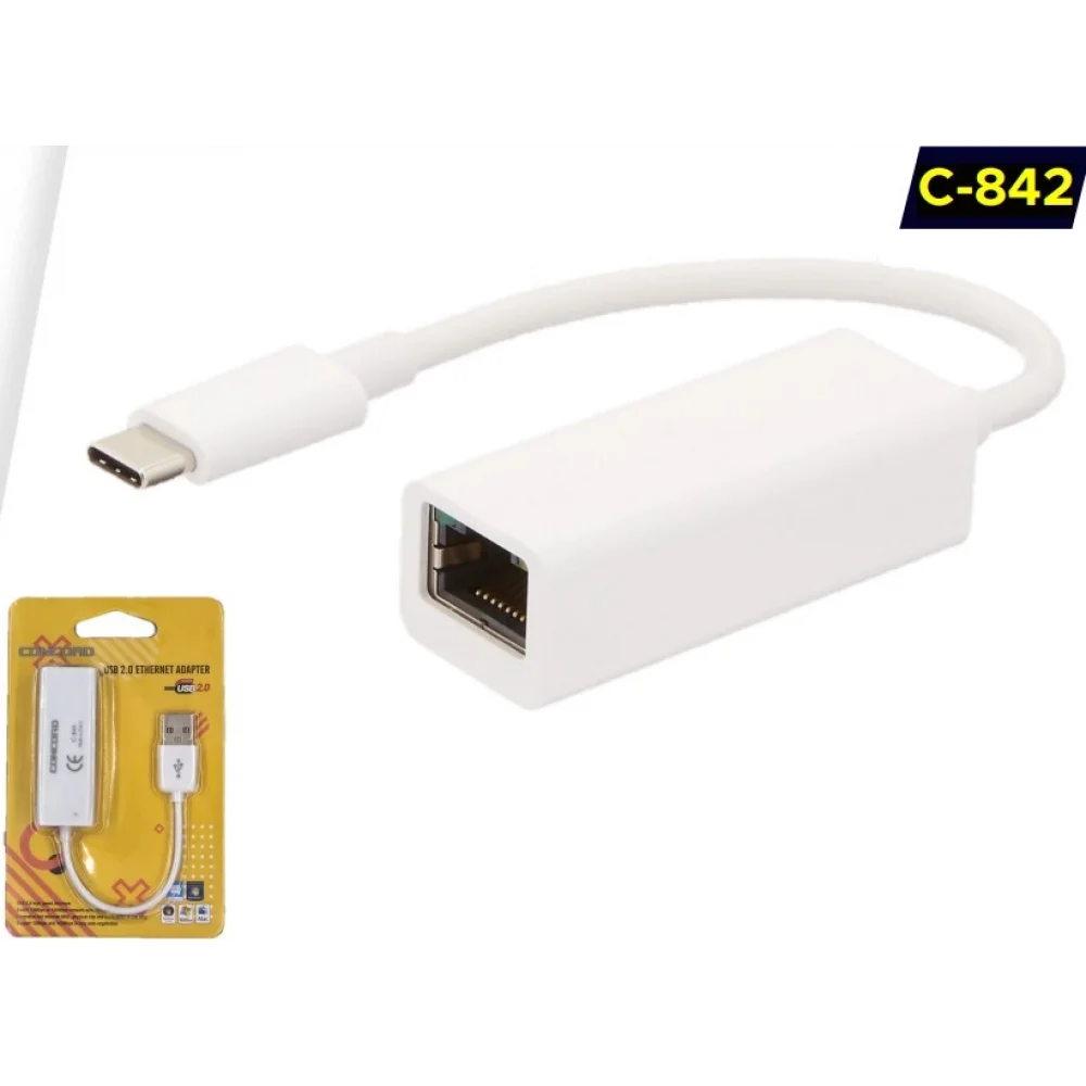 Concord Çevirici C-842 Type-C To Lan Dönüştürücü
