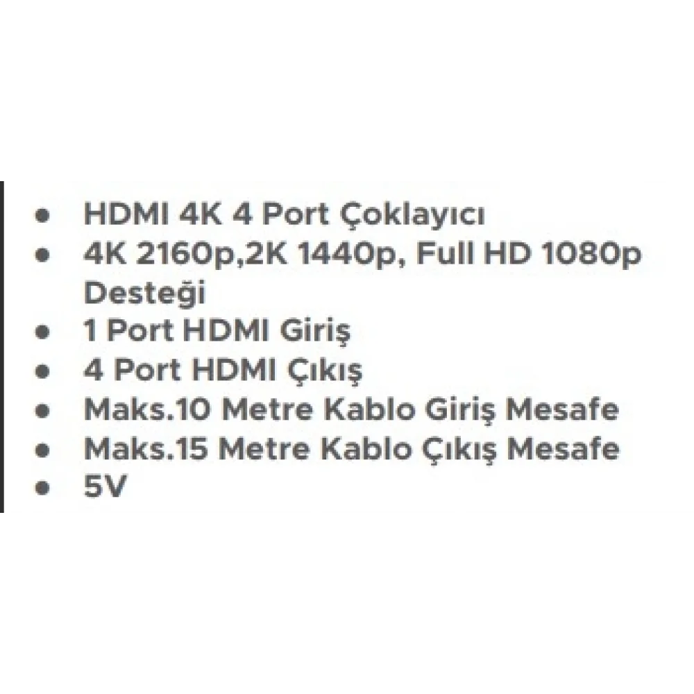 Concord Çevırıcı Hdmı To 4 In Port 1 In Out Port