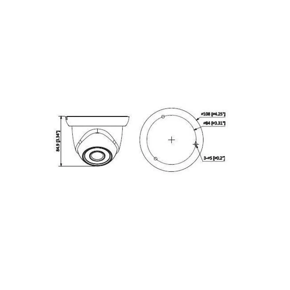 Dahua Kamera Ipc-Hdw1230T-As-0280B 2Mp 2.8Mm 30Mt Dahılı Seslı Ip Dome