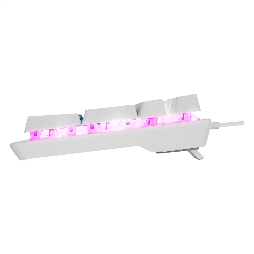 eMachines EAK100 Yeşil/Beyaz USB RGB Backlight RED SWITCH Mekanik Q 100 Tuşlu Compact Gaming Klavye