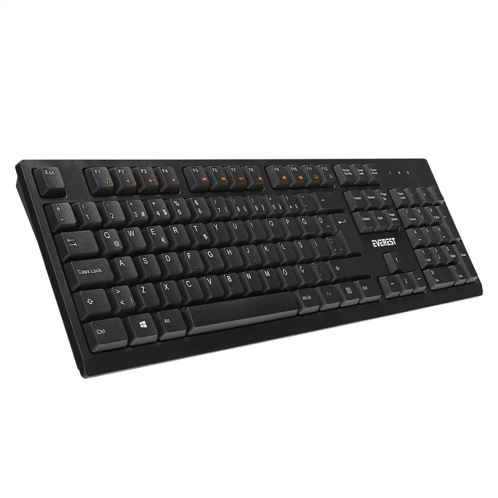 Everest KM-2510 Siyah Kablosuz Q Multimedia Klavye + Mouse Set