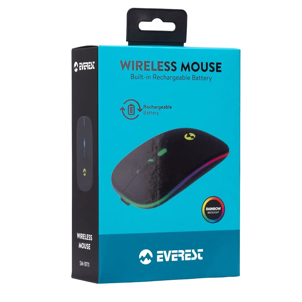 Everest SM-BT11 Dual Wireless RGB Rechargeable Battery (şarjlı) Mouse