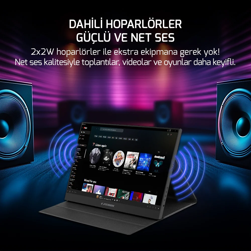Ezcool Lite E15 15,6’’ 60HZ FHD Taşınabilir Monitör