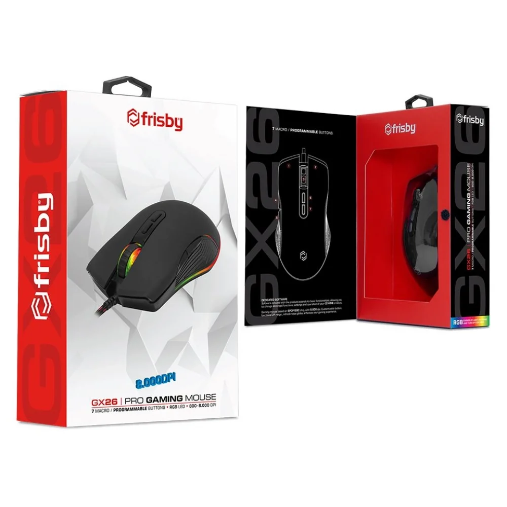 Frısby Mouse Fm-G3350K Gx26 Programlanabilir 8.000Dpı Rgb Gamıng Gx26