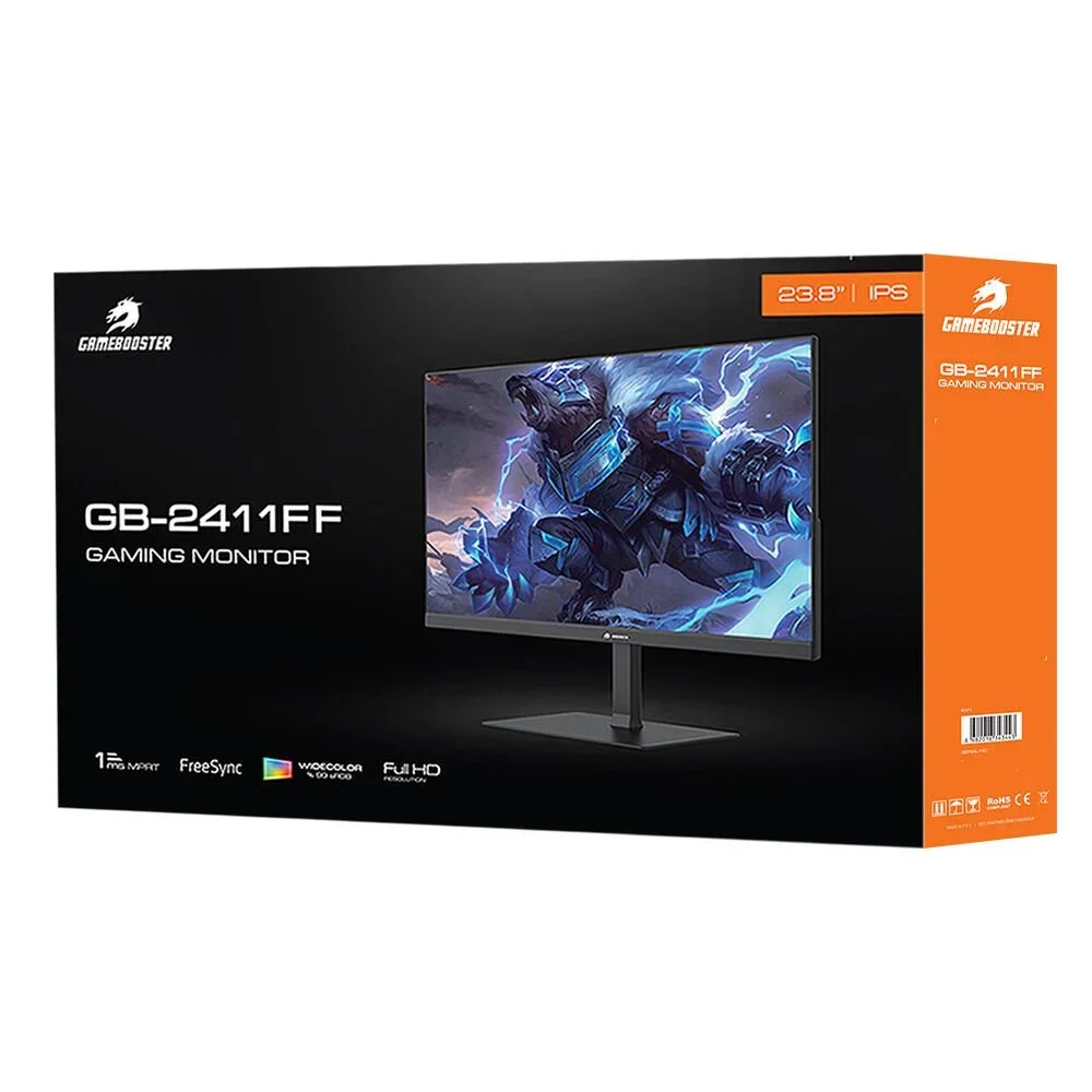 23.8 Monitör / Gamebooster GB-2411FF (VGA+HDMI) 100Hz 1ms IPS