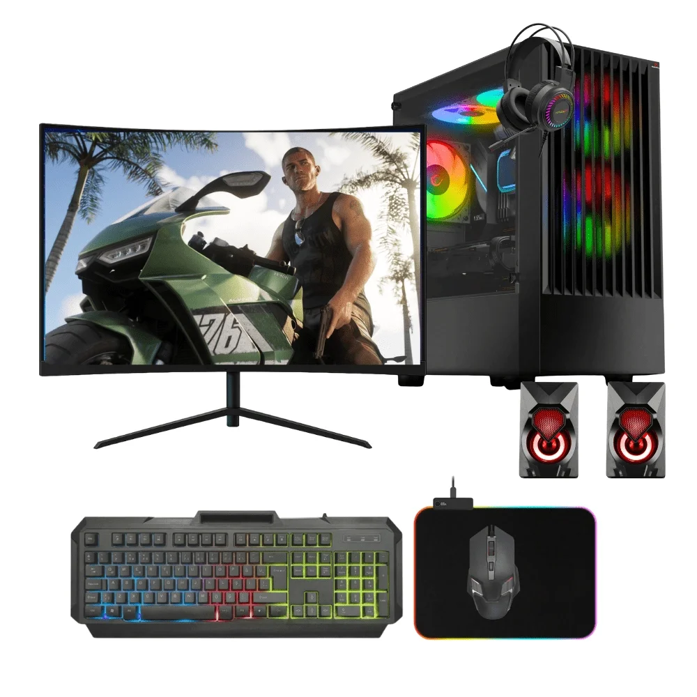 Gaming Pc intel i5 3470 (3.Nesil) 16Gb Ddr3 256Gb Ssd 4Gb Gtx1050Ti 23.8 Oyun Bilgisayarı