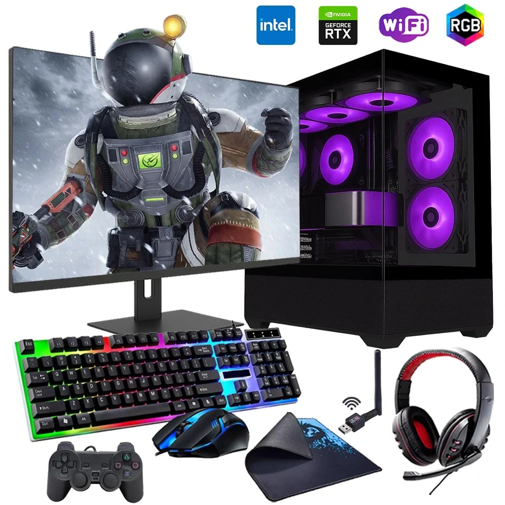 i3 13100F 16GB 1TB M2 12GB RTX3060 24 Monitörlü Oyun Bilgisayarı (Gaming SET)