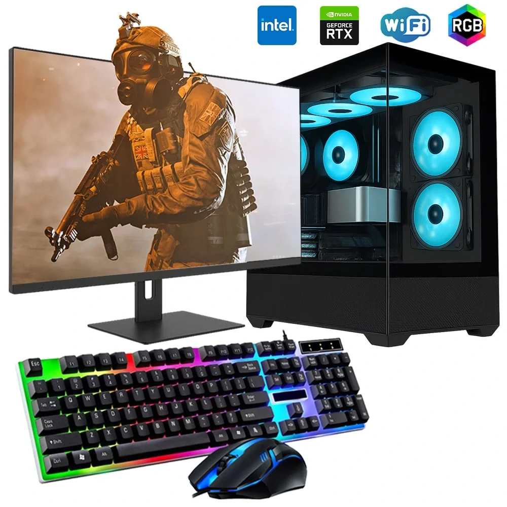 i3 13100F 16GB 240SSD 1TB HDD 12GB RTX3060 24 Monitörlü Oyun Bilgisayarı