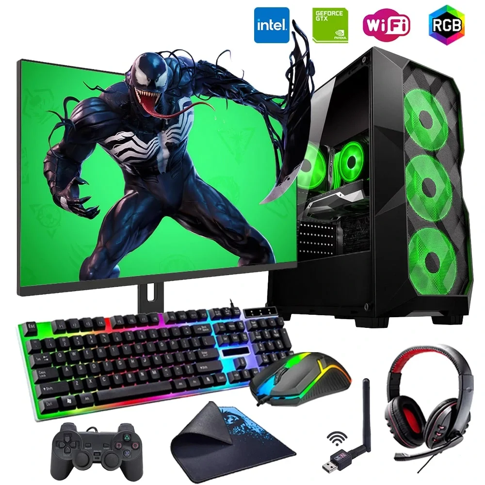 i3 13100F 16GB 240SSD 1TB HDD 4GB GTX1650 24 Monitörlü Oyun Bilgisayarı (Gaming SET)
