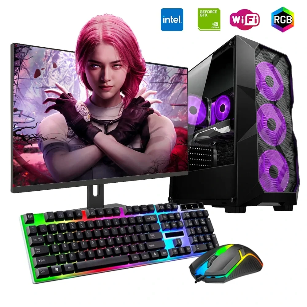 i3 13100F 16GB 240SSD 1TB HDD 4GB GTX1650 27 Monitörlü Oyun Bilgisayarı