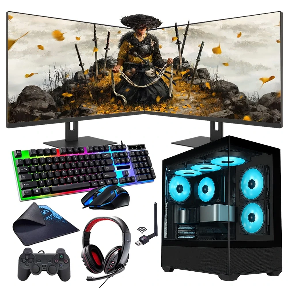 i3 13100F 16GB 240SSD 1TB HDD 8GB RTX3050 Çift 24 Monitörlü Oyun Bilgisayarı (Gaming SET)