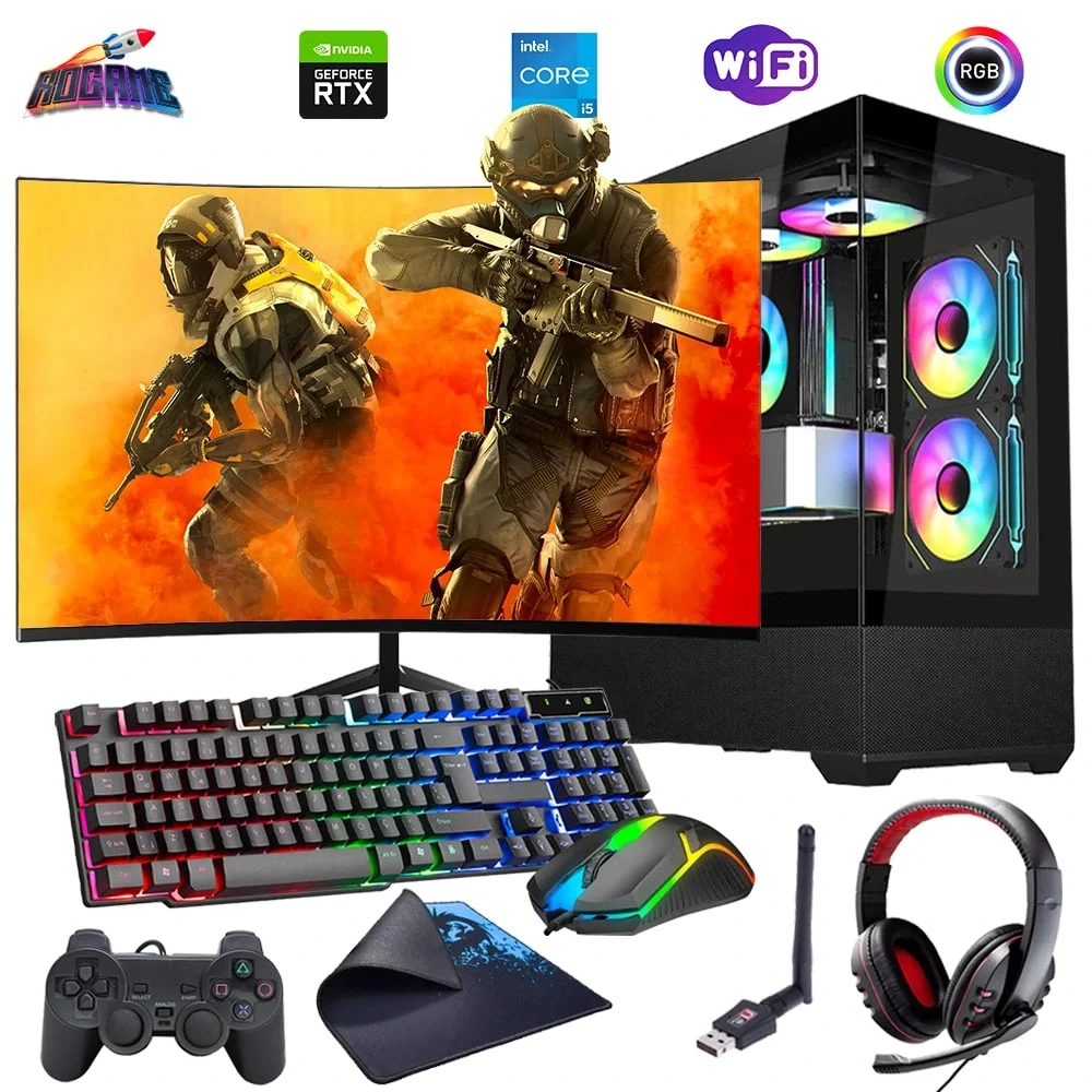 i5 12400F 16GB DDR4 512GB m2 8GB RTX3050 24 Monitörlü Oyun Bilgisayarı (Gaming SET)
