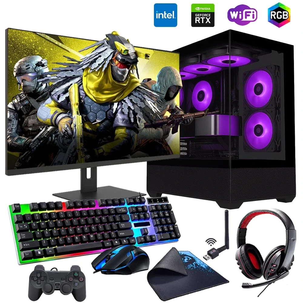 i5 12400F 16GB DDR4 512GB m2 8GB RTX3050 27 Monitörlü Oyun Bilgisayarı (Gaming SET)