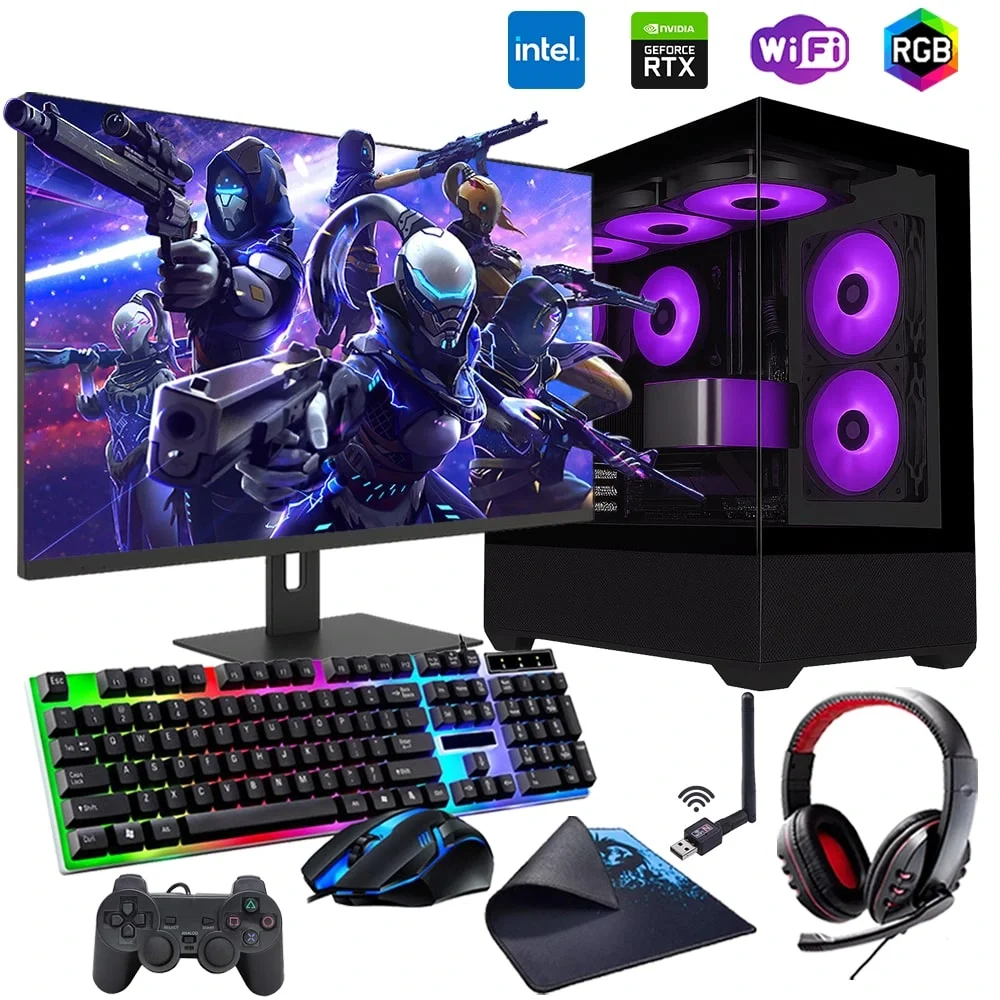 i5 12400F 32GB DDR4 1TB M2 12GB RTX3060 24 Monitörlü Oyun Bilgisayarı (Gaming SET)