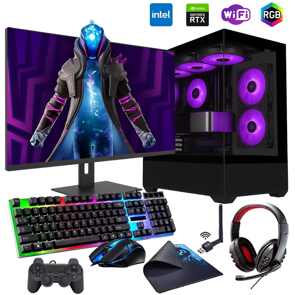 i5 12400F 32GB DDR4 1TB M2 8GB RTX3050 24 Monitörlü Oyun Bilgisayarı (Gaming SET)