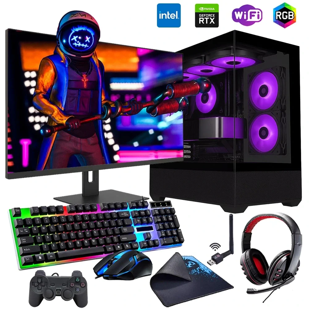 i5 13400F 16GB DDR4 512GB m2 12GB RTX3060 24 Monitörlü Oyun Bilgisayarı (Gaming SET)