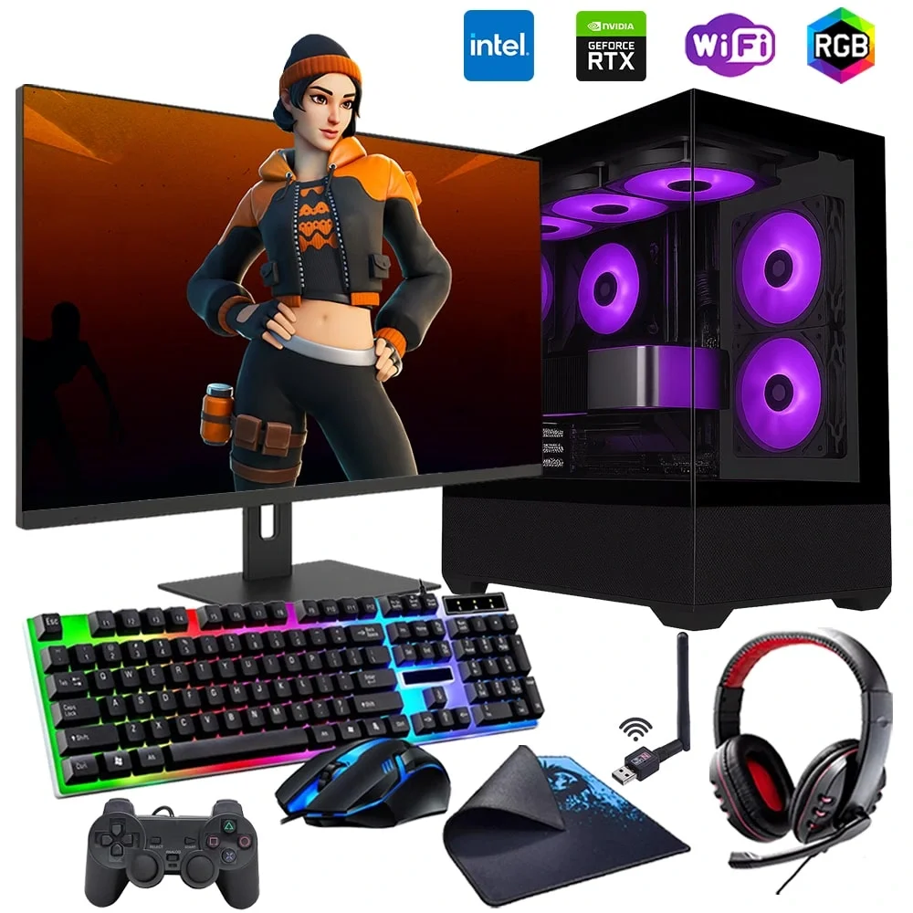 i5 14400F 16GB DDR4 512GB m2 12GB RTX3060 24 Monitörlü Oyun Bilgisayarı (Gaming SET)