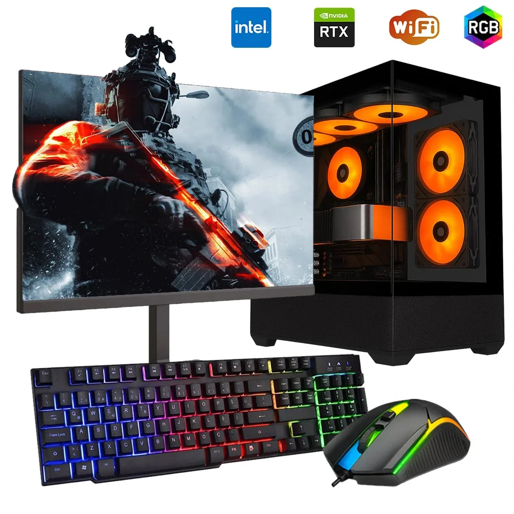 i5 14400F 16GB DDR5 512GB m2 8GB RTX5050 24 Monitörlü Oyun Bilgisayarı