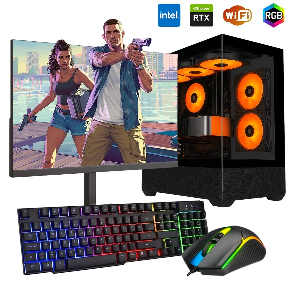 i5 14400F 32GB DDR5 1TB m2 8GB RTX5060 24 Monitörlü Oyun Bilgisayarı