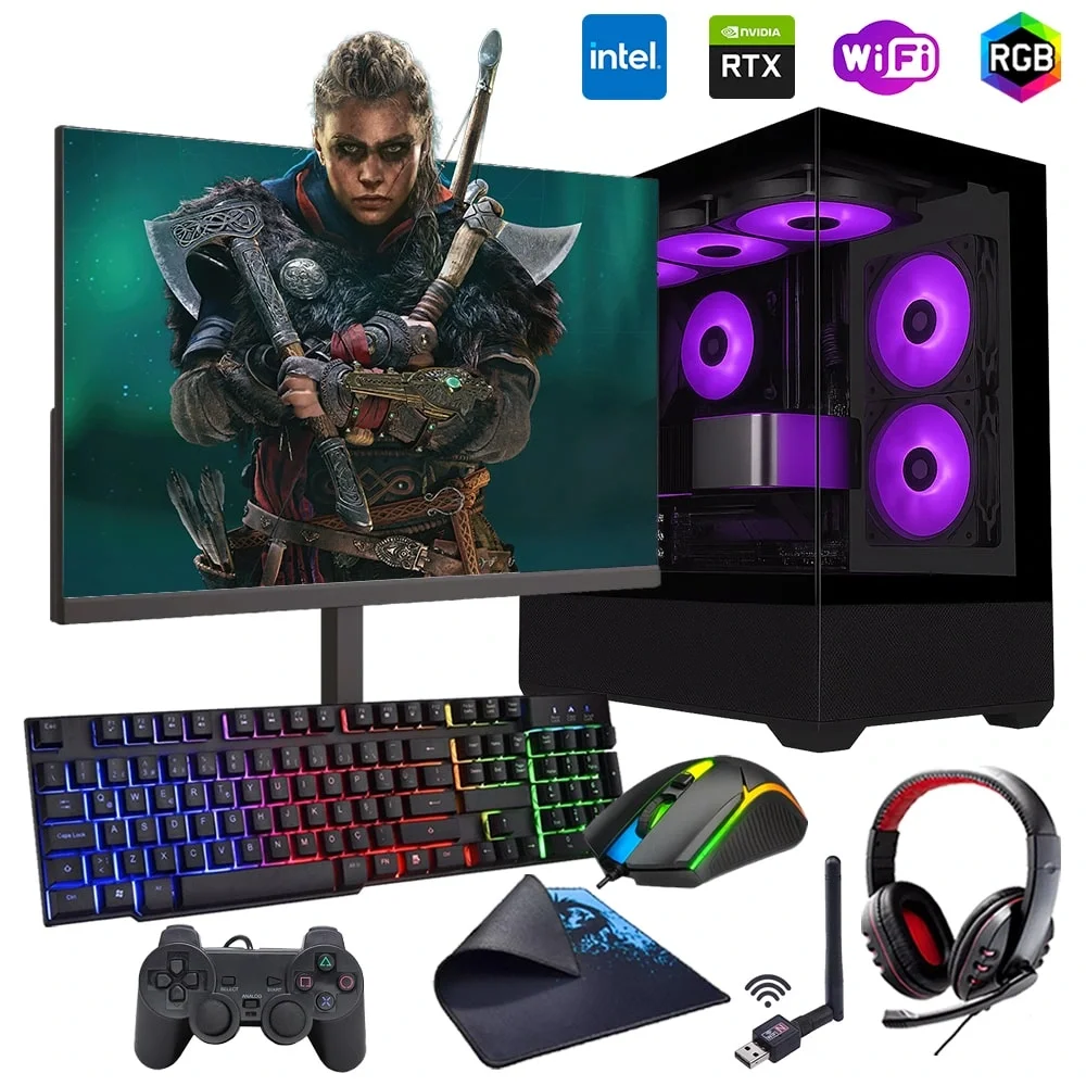 i5 14400F 32GB DDR5 1TB m2 8GB RTX5060 24 Monitörlü Oyun Bilgisayarı (Gaming SET)
