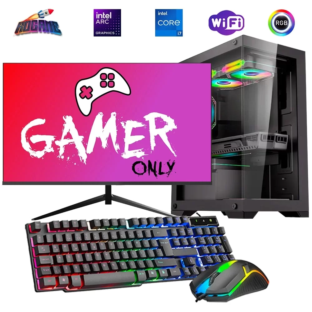 İ7 12700F 16GB DDR4 512GB m2 12GB ARC B580 27 165Hz Monitörlü Oyun Bilgisayarı