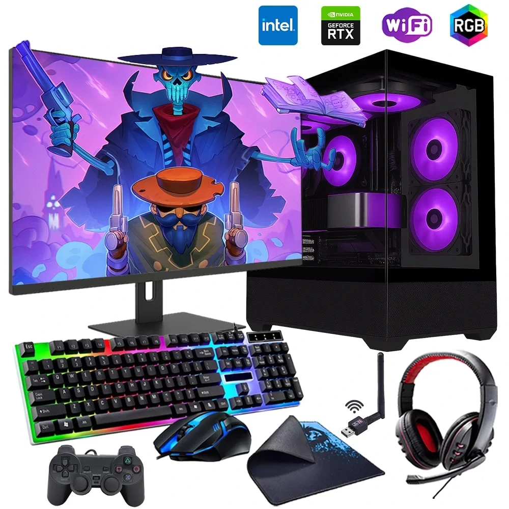 İ7 12700F 16GB DDR4 512GB m2 8GB RTX3050 24 Monitörlü Oyun Bilgisayarı (Gaming SET)