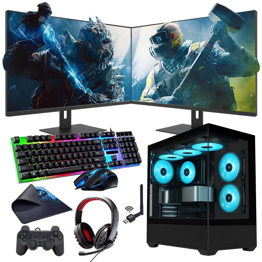 İ7 12700F 32GB DDR4 1TB M2 8GB RTX3050 Çift 24 Monitörlü Oyun Bilgisayarı (Gaming SET)