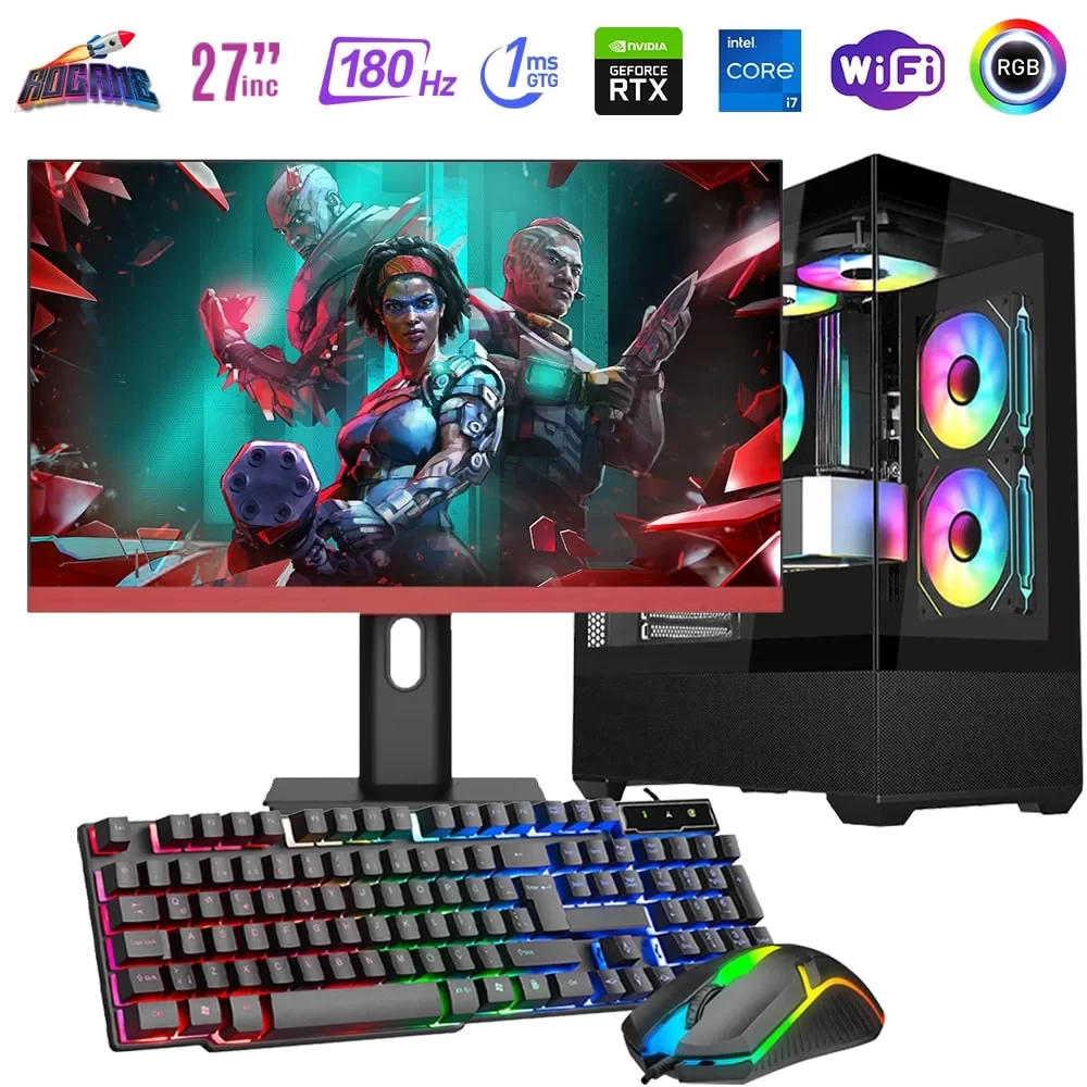 i7 13700F 16GB DDR4 512GB M2 12GB RTX4070 27 180Hz Monitörlü Oyun Bilgisayarı