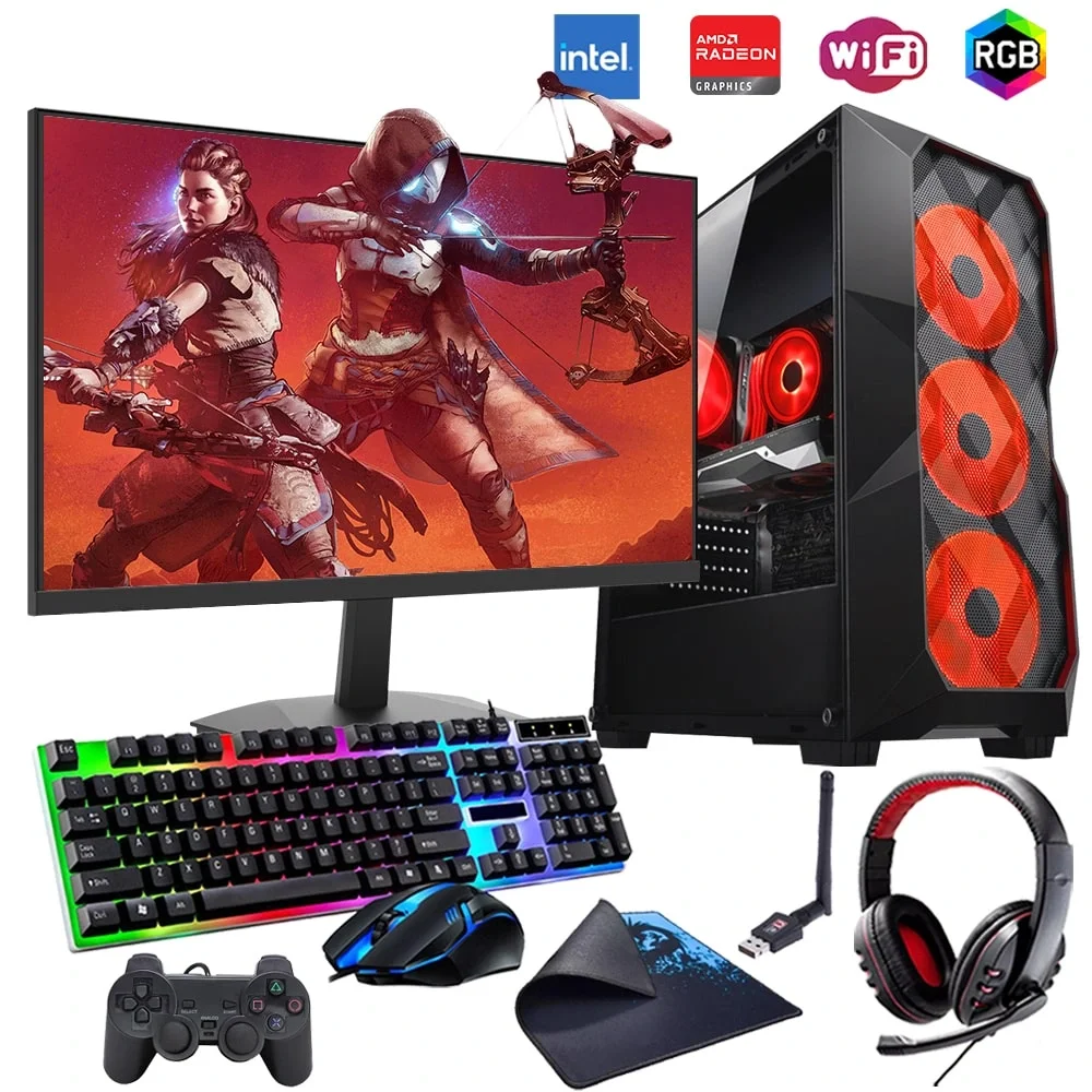 i7 13700F 16GB DDR4 512GB m2 8GB RX580 27 165Hz Monitörlü Oyun Bilgisayarı (Gaming SET)