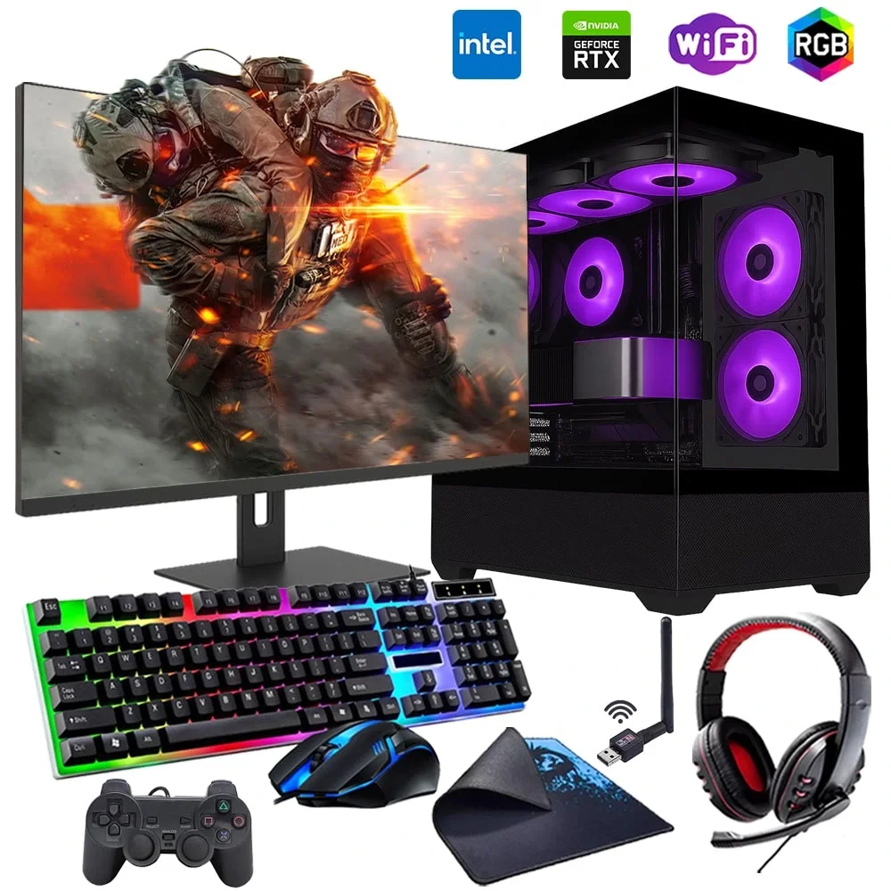 i7 13700F 32GB DDR4 1TB M2 12GB RTX3060 24 Monitörlü Oyun Bilgisayarı (Gaming SET)