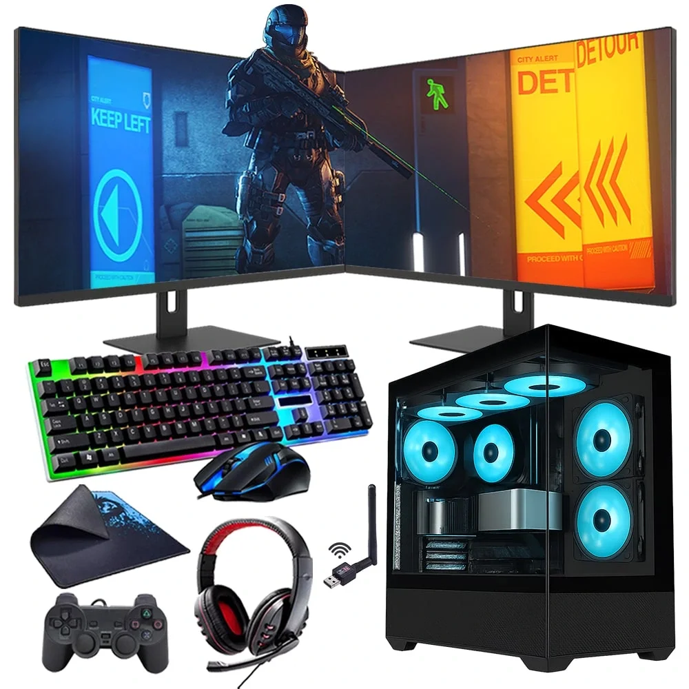 i7 13700F 32GB DDR4 1TB M2 12GB RTX3060 Çift 24 Monitörlü Oyun Bilgisayarı (Gaming SET)