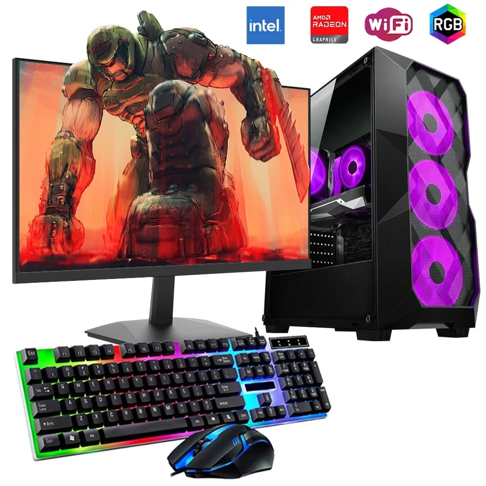 i7 13700F 32GB DDR4 1TB M2 8GB RX580 24 Monitörlü Oyun Bilgisayarı