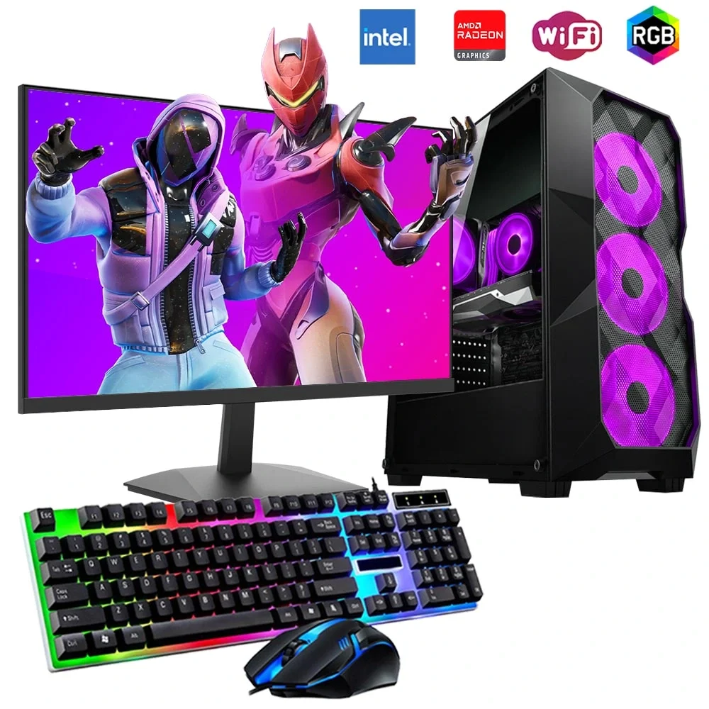 i7 14700F 32GB DDR4 1TB M2 8GB RX580 24 Monitörlü Oyun Bilgisayarı