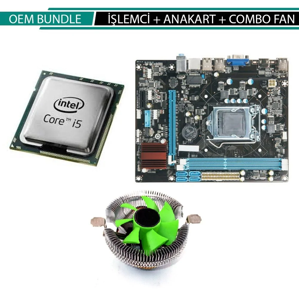 Intel İ5 3.Nesil + Anakart H61 1155Pin + Combo Fan