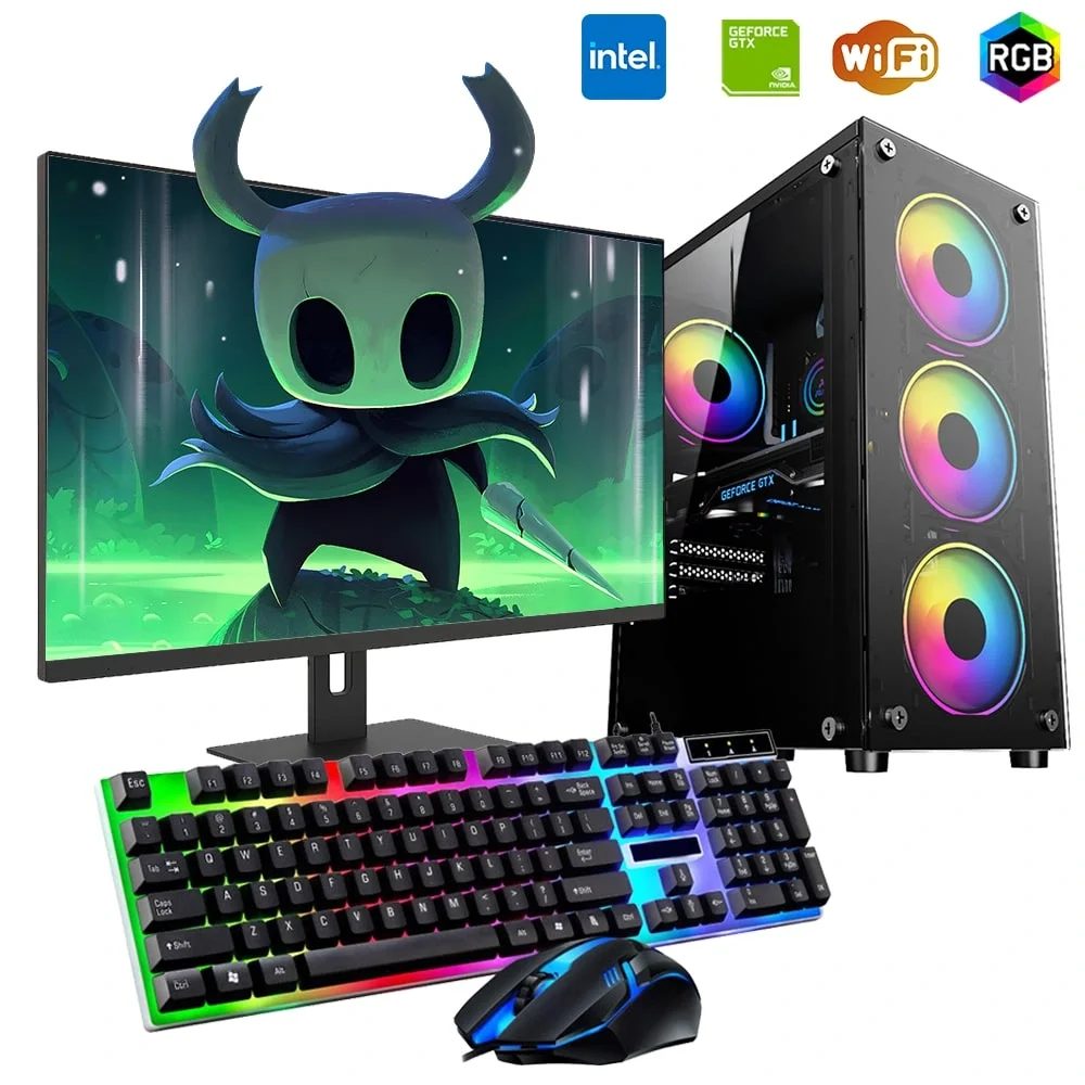 iNTEL i5 4N 8GB Ram 480GB SSD 4GB GT740 24 Monitörlü Oyun Bilgisayarı