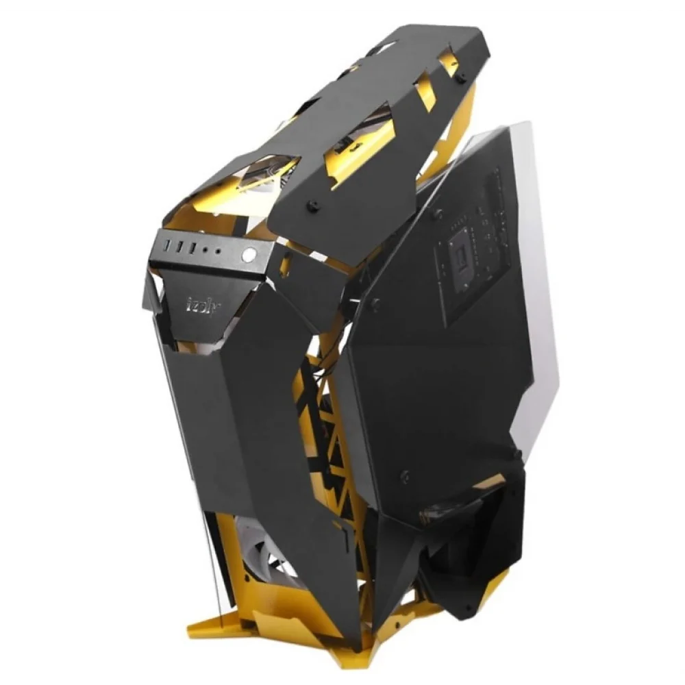 İzoly Robo Case Ax7 6x ARGB Fan Gaming PC Kasası Gaming Sarı Oyuncu kasası