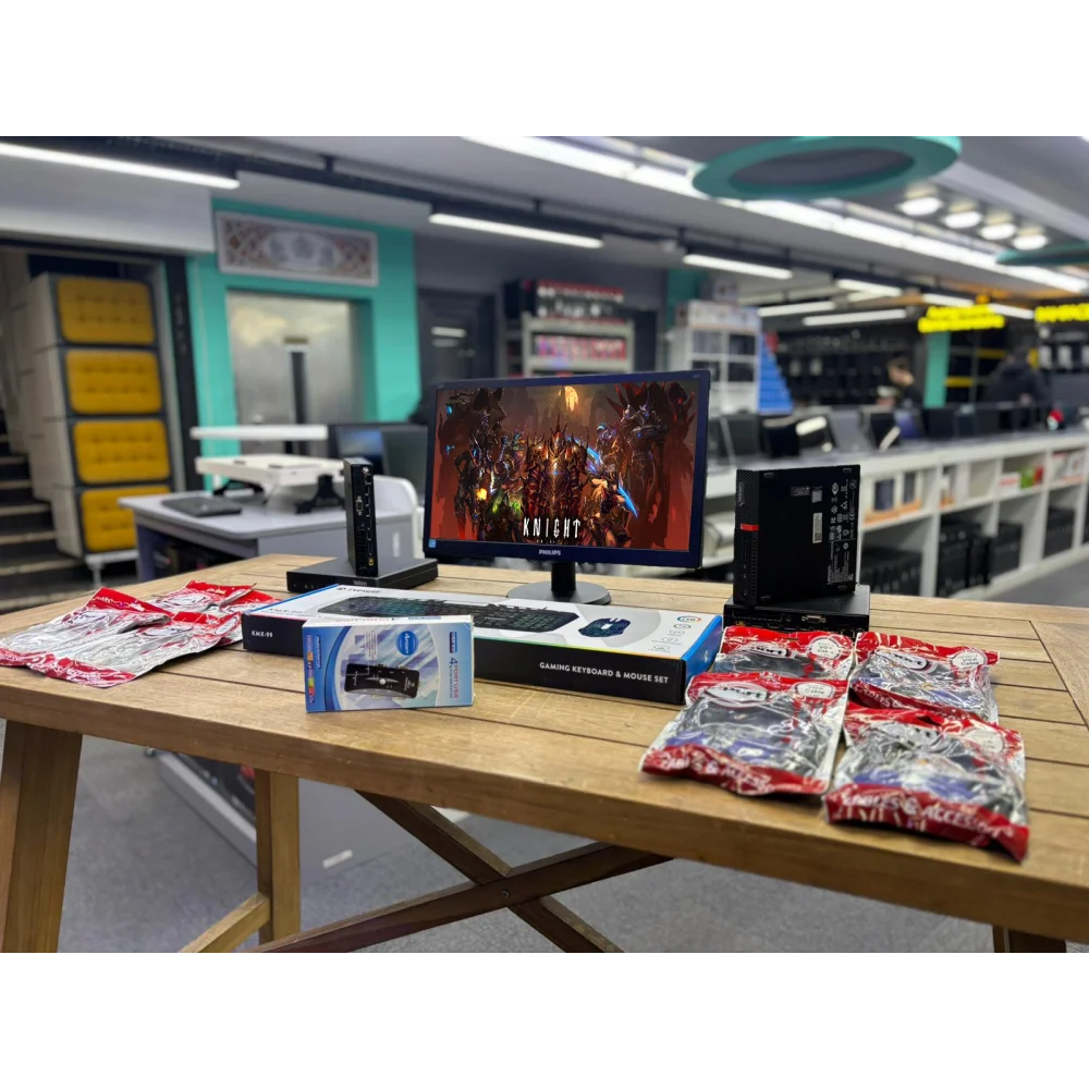 Lenovo Mini Farm Pc (4lü) İ5 6.Nesil 8Gb 120Gb 19 Monitörlü Full Set 4lü 2.El Farm Bilgisayarı