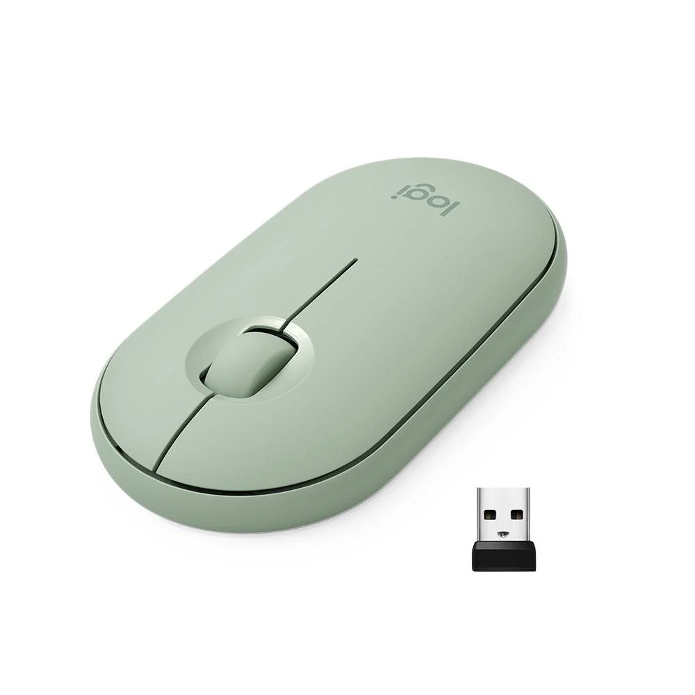 Logıtech Mouse Pebble  M350 Kablosuz BT Optik Mouse (Yeşil)