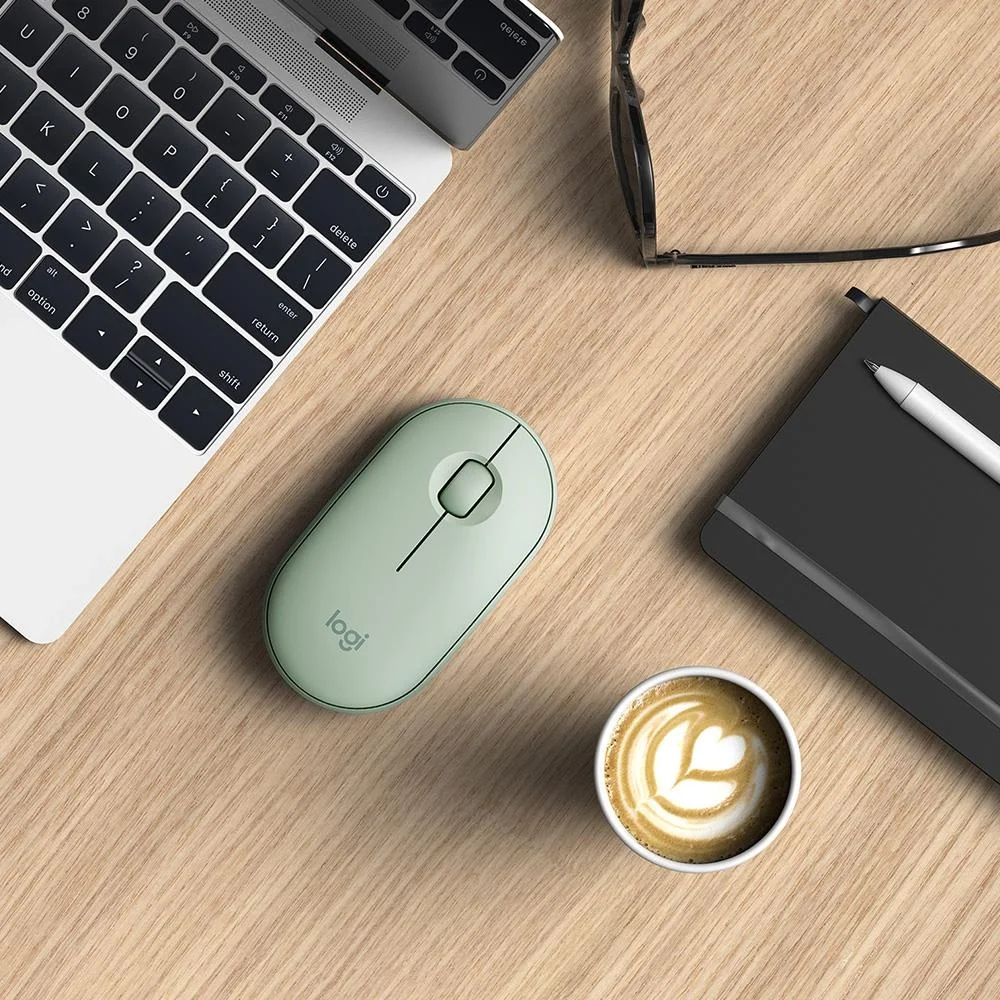 Logıtech Mouse Pebble  M350 Kablosuz BT Optik Mouse (Yeşil)