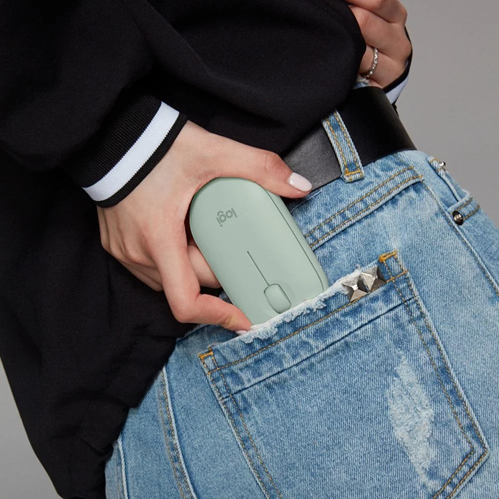 Logıtech Mouse Pebble  M350 Kablosuz BT Optik Mouse (Yeşil)