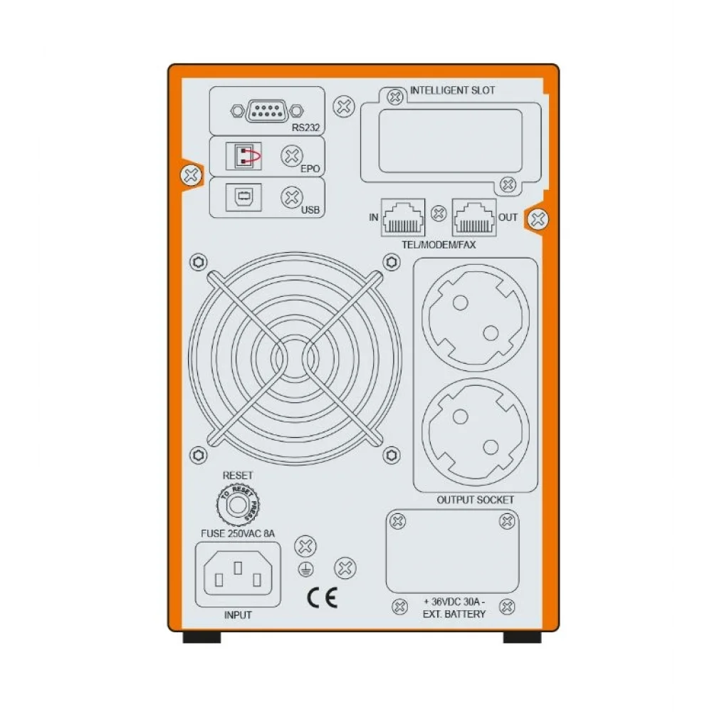 Makelsan Powerpack Se 1kva (2x 9AH) 5-10DK Online Kesintisiz Güç Kaynağı