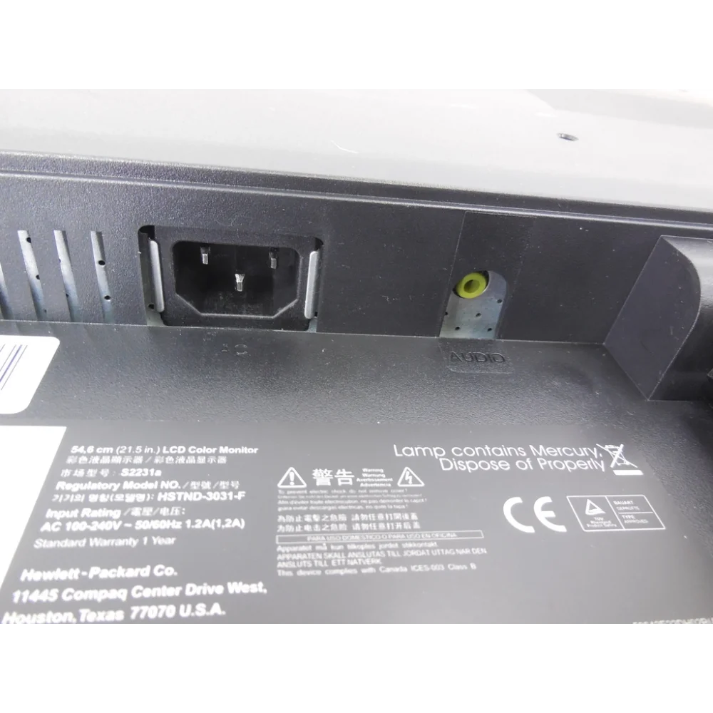 Monitör 21.5 Hp S2231A Full Hd Vga Dvı 2.El 3Ay Garanti