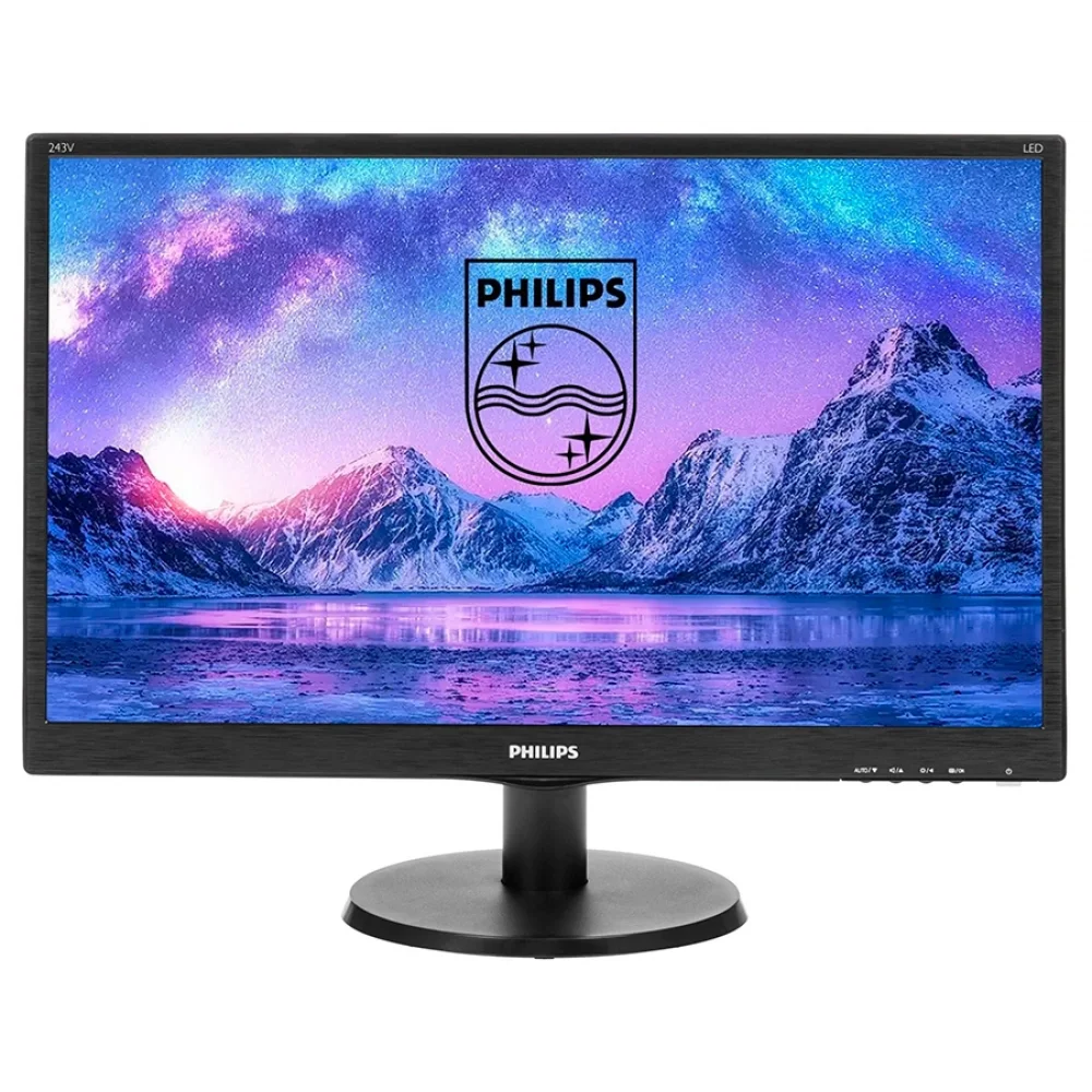 Monitör 23.6 Phılıps 243V5Q Vga Dvı Fhd Va Led (Kutulu) 2.El 3Ay Garanti