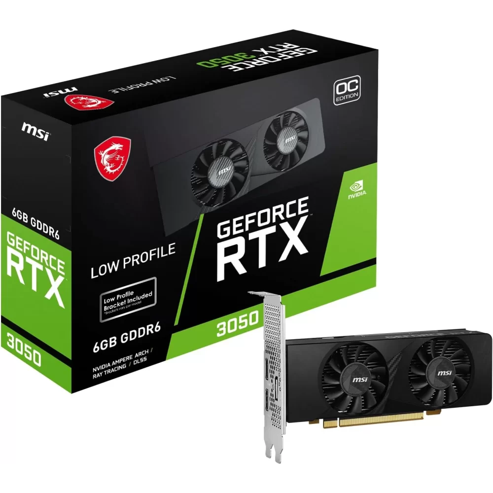 MSI GeForce RTX 3050 LP 6GB OC GDDR6 96bit DX12 Gaming (Oyuncu) Ekran Kartı