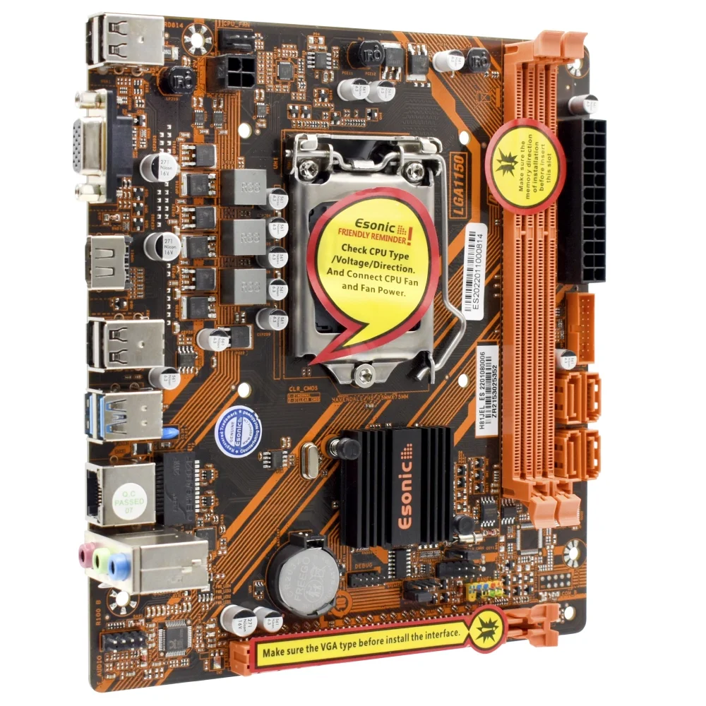 Oem Anakart H81 Ddr3 2Xusb 3.0 Hdmı Vga Ses 10/100 Lan 1150P Bulk (4.Nesil)